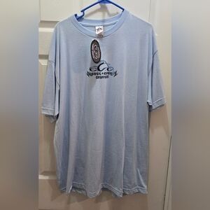 Orange County Chopper Blue Crew Neck Short Sleeve Tee with Logo NWT
